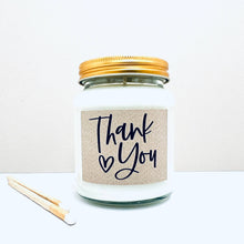 Load image into Gallery viewer, Thank you gift handmade soy scented candle