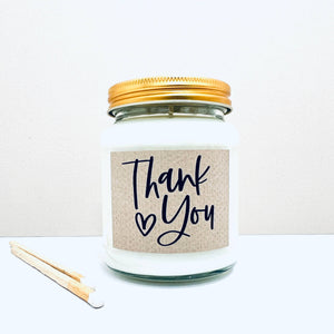 Thank you gift handmade soy scented candle