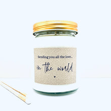 Load image into Gallery viewer, All the love in the world handmade soy scented candle