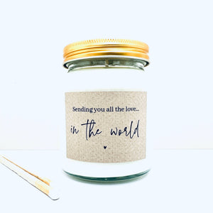 All the love in the world handmade soy scented candle