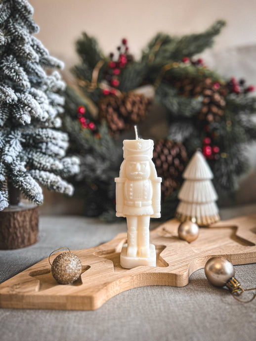 Nutcracker soy candle | Christmas decor | Festive candle |