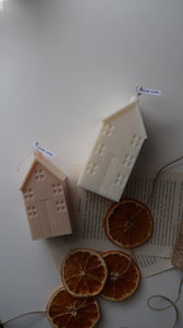 House candle 11x 5.5 x 5cm | Christmas / winter decor