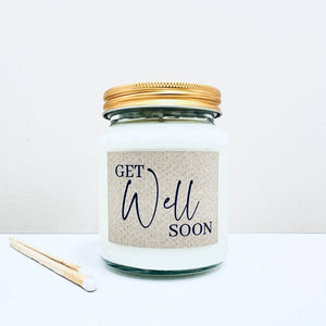 Get well soon handmade soy scented candle