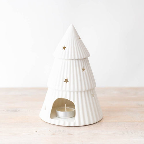 White Christmas Tree Oil Burner