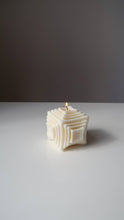 Load image into Gallery viewer, Ribbed cube candle | Abstract candle