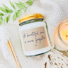 Load image into Gallery viewer, A beautiful soul handmade soy scented candle