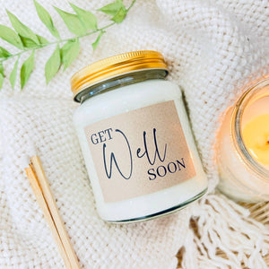 Get well soon handmade soy scented candle