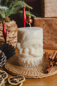 Santa Claus candle | Large soy wax home decor