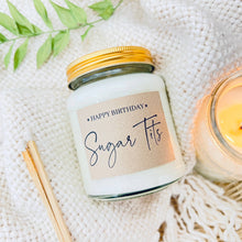 Load image into Gallery viewer, Happy birthday sugar tits handmade soy scented candle