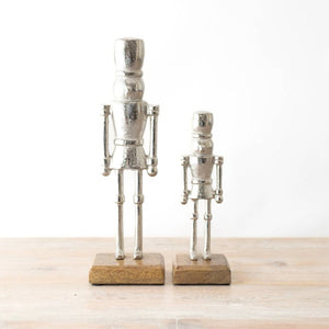 Aluminium Nutcracker Sculpture on Base, 33cm