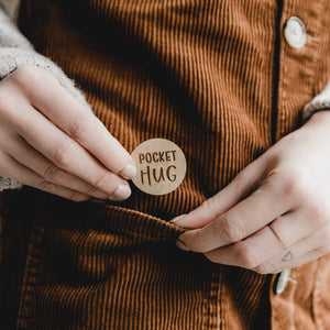 Wooden Pocket Hug Token