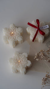 Snowflake candle | Christmas decor | Winter decor 