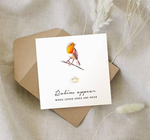 Robins Appear Sympathy Card