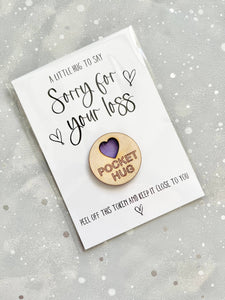 Sorry for Your Loss Pocket Hug Sympathy Bereavement Gift