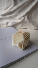 Load image into Gallery viewer, Ribbed cube candle | Abstract candle