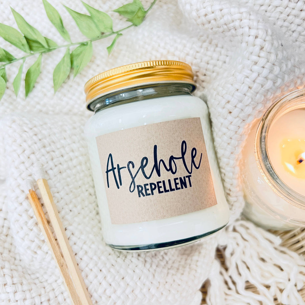 Arsehole Repellent handmade soy scented candle