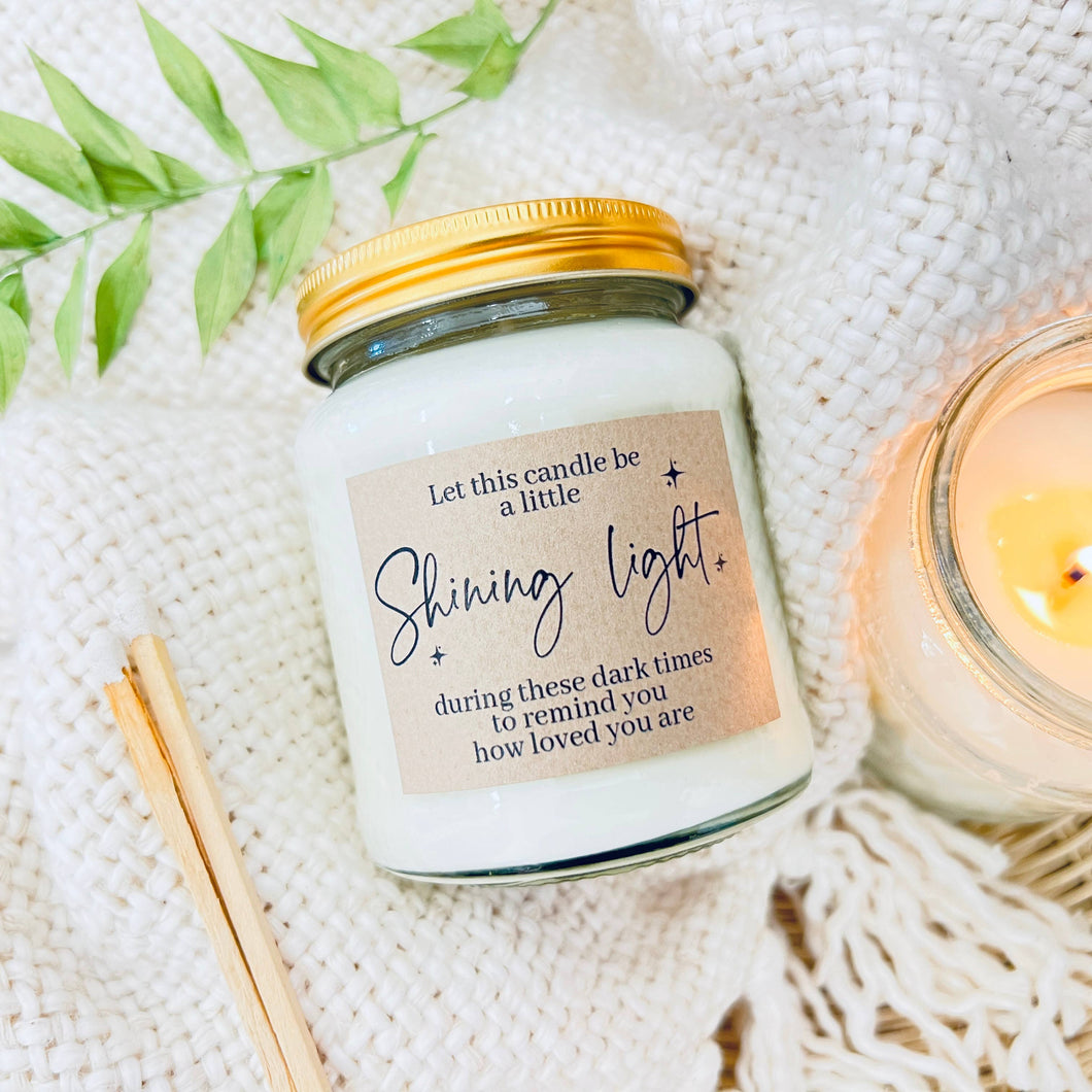 Shining light handmade soy scented candle