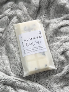 Summer Linen Scented Snap Bar Wax Melt