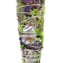 Load image into Gallery viewer, 6in Ritual Smudge Stick with Rosemary, Lavender and Abalone