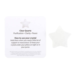 You're a Star Lucky Clear Quartz Crystal Star in a Bag