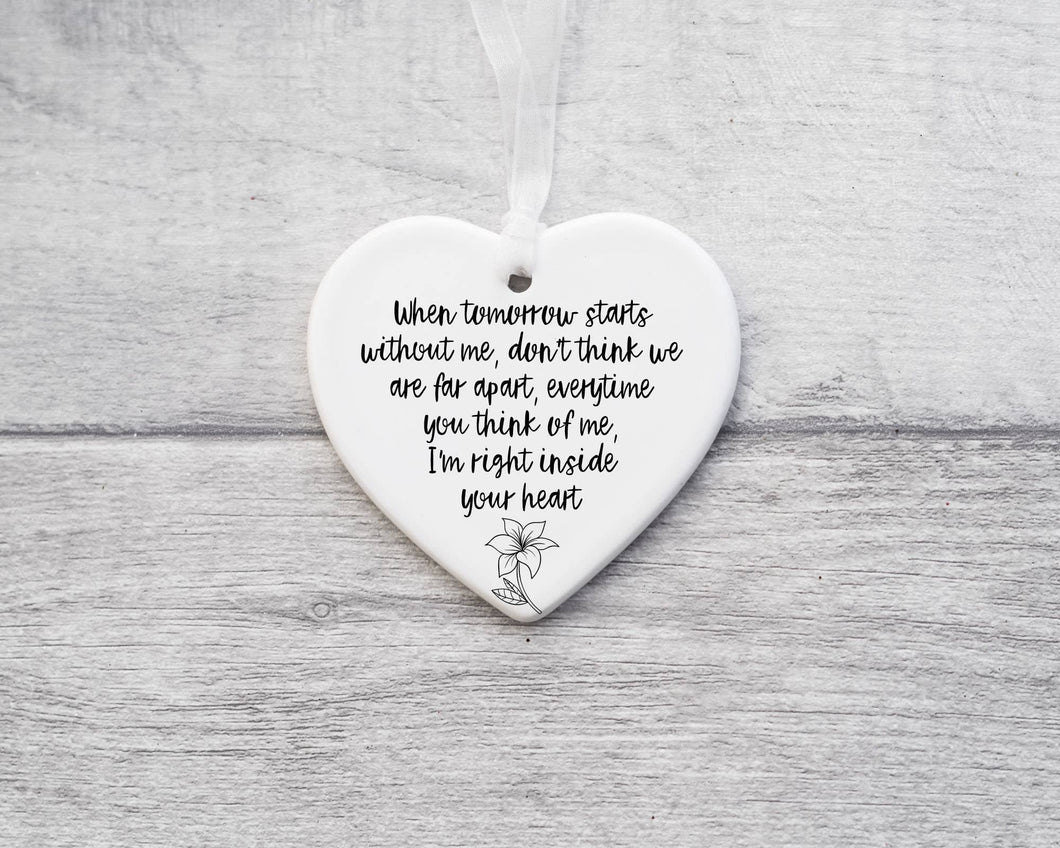 Sympathy Bereavement Memorial Keepsake with Quote