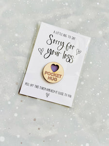 Sorry for Your Loss Pocket Hug Sympathy Bereavement Gift