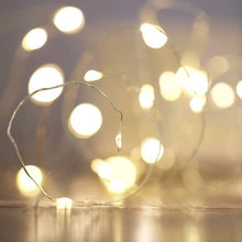 Load image into Gallery viewer, 30 Battery Powered Led Gold Wire String Lights