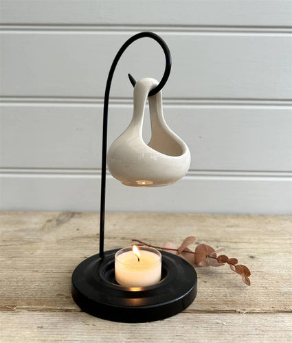 Tear Drop Style Wax Melter / Oil Burner - Cream