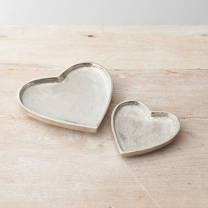 Silver Heart Plate, 15cm