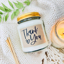 Load image into Gallery viewer, Thank you gift handmade soy scented candle