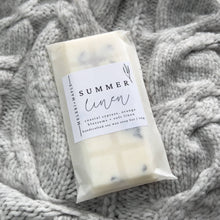 Load image into Gallery viewer, Summer Linen Scented Snap Bar Wax Melt