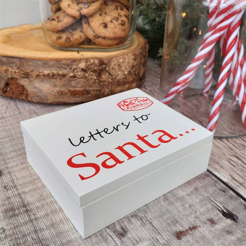 Letters To Santa MDF Box with Pad and Pencil